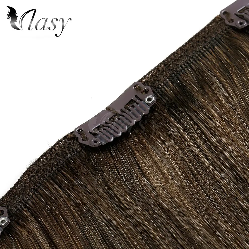 Vlasy 20'' 7pcs/set Remy Clip On Extensions Seamless Straight Double Drawn Clip In Human Hair Extensions 130g/pc 16 clips