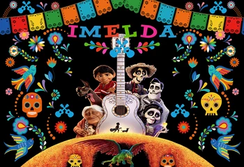

Mecican Day of the Dead photography backdrop party banner photo booth background baby shower supplies studio props W-3369