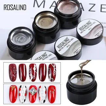 

ROSALIND 3 Colors Gel Nail Polish Base Manicure Nail Art Primer Metal Painting Hybrid Varnishes Nail Gel Soak off UV Nail Decor