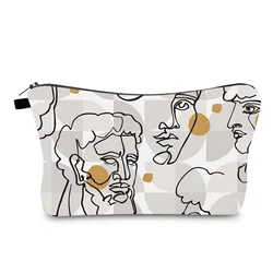 Art Print Creativity Make Up Organizer Vintage Makeup Travel Bag Cute Bag Makeup Pouch Cartoon Print Purse Cute