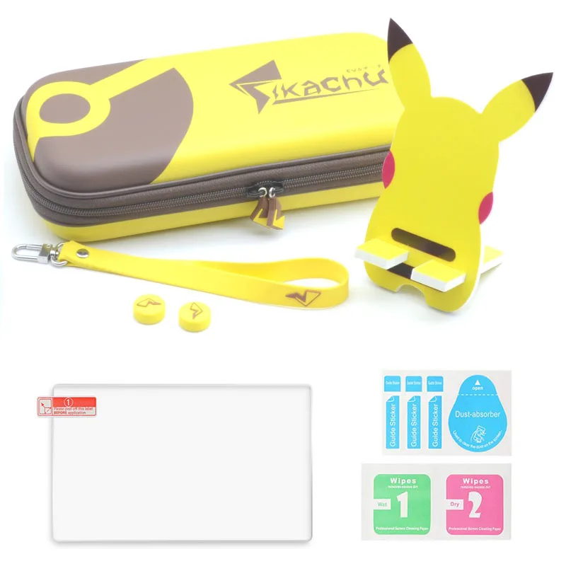 Yellow kit Сумка для хранения Carring, чехол, набор для пульта для телефона, Mini, аксессуары с подставкой для игр, колпачки для джойстика - Цвет: Yellow kit