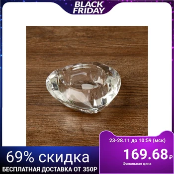 

Glass candlestick for 1 candle "Crystal Heart" transparent 3.3x7.7x77 cm 4453270
