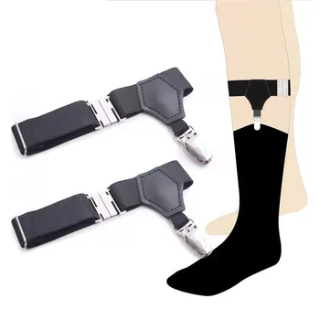 

1 Pair Universal Outdoor Garters Holder Non Slip Suspender Men Socks Stays Adjustable Comfortable Crease Resistant Elastic