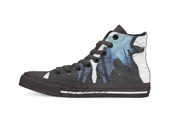 

Jon Snow King of The North Novelty Design Casual Canvas Shoes Custom shoes Drop Shipping