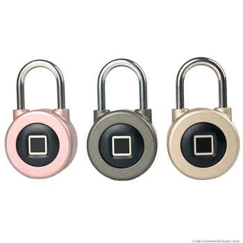 

Smart Fingerprint Small Padlock Gym Dormitory Cabinet App Can Be Authorized Small Padlock Anti-Chargeable P3