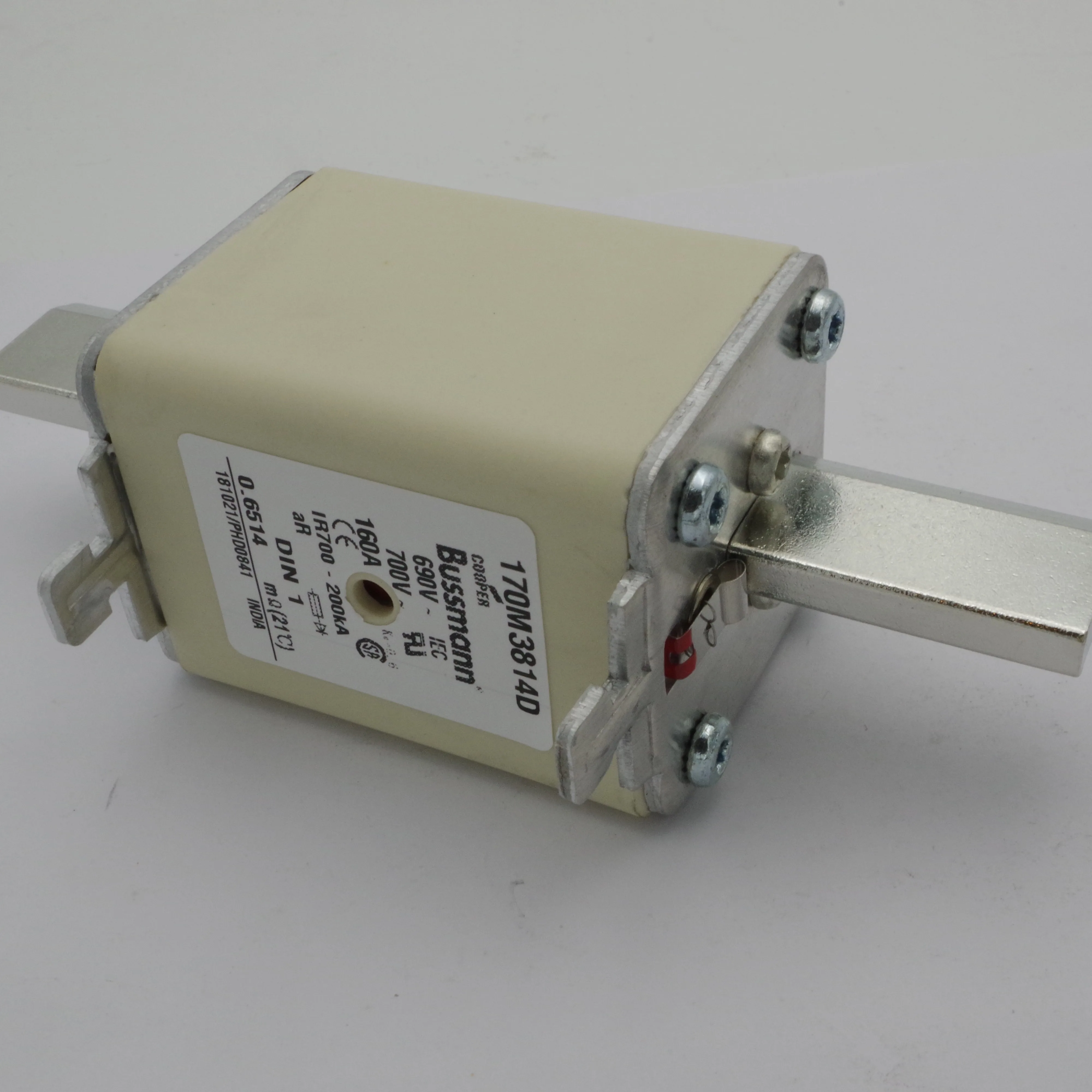 

Bussmann Fuse 170M3814D square body aR fuse electric fuse for the Short Circuit Protection of the Motor