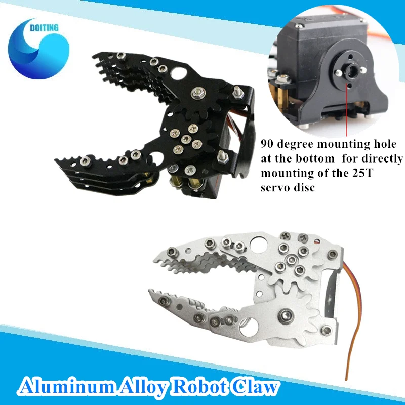 

Aluminum Alloy Robot Claw Robot Gripper Manipulator CL-4 Robot Hand Fingers Mechanical Claws G6 Claw Model Metal Steering Gear