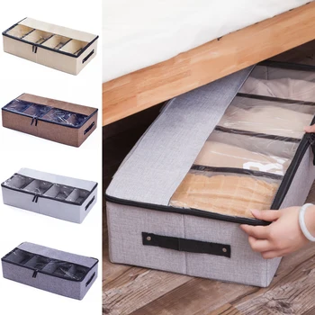 

Oxford Foldable Underwear Bra Socks Closet Storage Box Drawer Storage Wardrobe Organizer Shoes Partition Container With Cover
