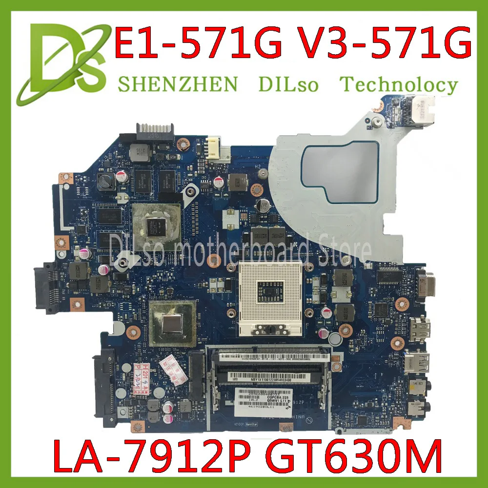KEFU LA-7912P материнская плата подходит для ACER Aspire E1-571G V3-571G V3-571 Q5WVH HM77 GT630M тест