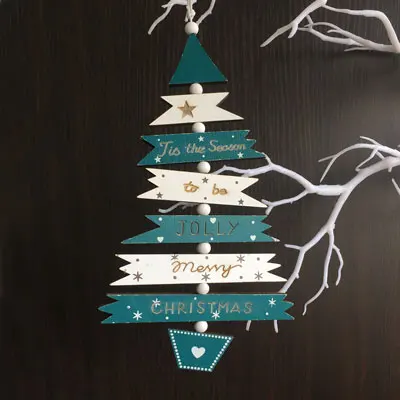 NICROLANDEE деревянные веселые рождественские украшения Подвески милые вечерние украшения дом DIY 64 - Цвет: Navy
