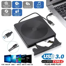Высокоскоростной type-C и USB 3,0 CD/DVD чехол для драйвера внешний RW Burner Reader rom чехол для оптического привода для ноутбука для mac win
