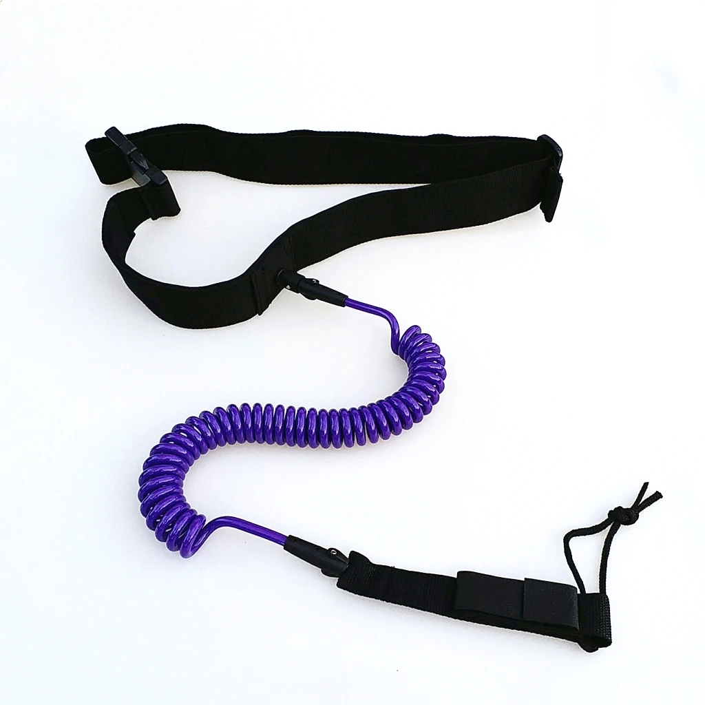 purple 10ft пояс для серфинга SUP Веревка безопасности пояс для серфинга начинающих-120 см - Цвет: purple