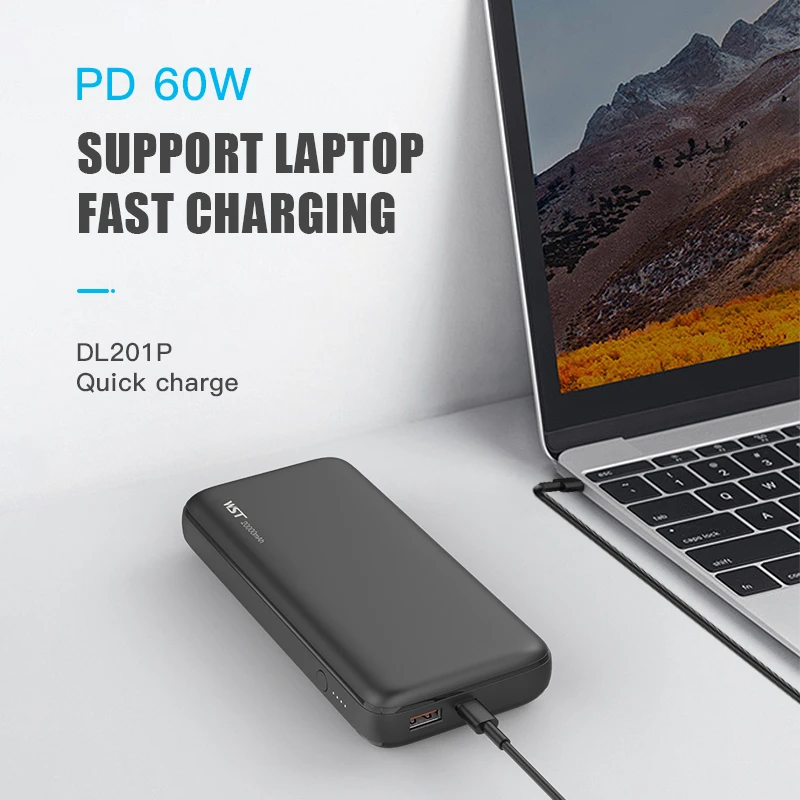 20000mAh Power Bank PD 60W Super Fast Charge for Huawei P40 Type C Powerbank for iPhone 13 12 11 Xiaomi Samsung Laptop Poverbank fast charging power bank