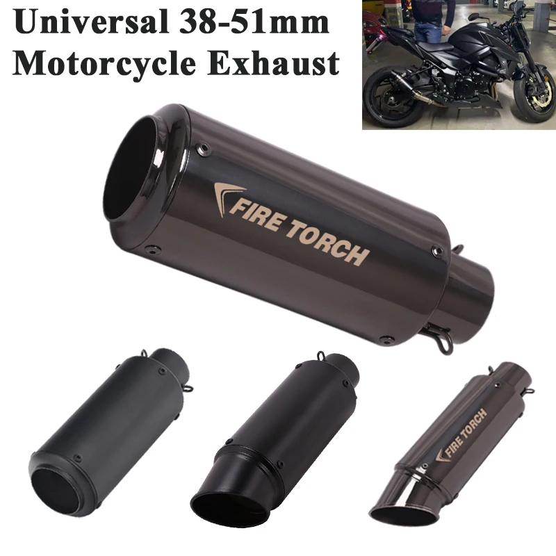 UniversalMotorcycleFIRETORCHExhaustGPRacingPipeEscapeModify