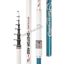 Portable High Carbon 3.6/4.5/5.4/6.3M Fishing Rod Spinning Telescopic Spinning Rod Ultralight Rock Fishing Rod
