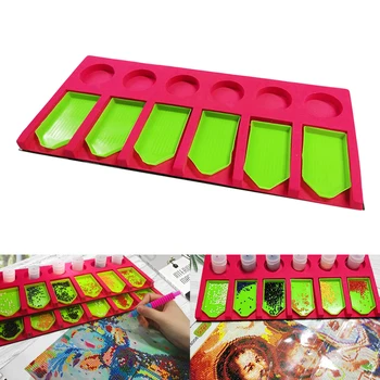 

Vacclo 4/6 Grids Diamond Painting Drill Tray Organizer Holder DIY Diamond Drill Storage Box Kits Diamond Accessory Supply