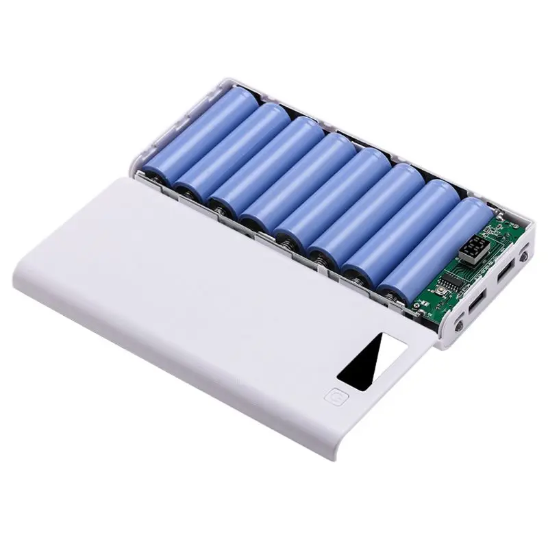 Двойной USB 8x18650 батареи DIY блок питания держатель чехол зарядное устройство