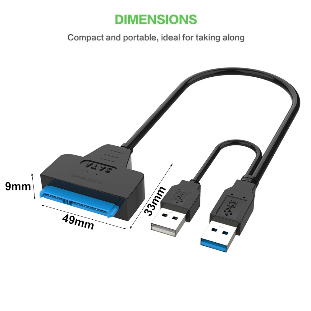 USB 3.0 To SATA Data Cable Fast Transmission Hard Disk Connecting