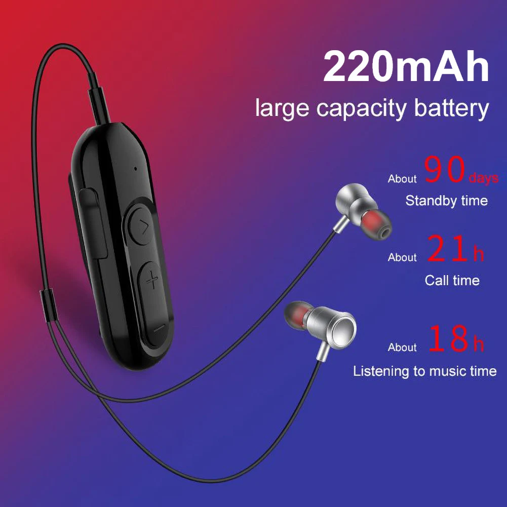 Lapel Clip Detachable In Ear Wireless Bluetooth 4 1 Earphone Stereo Headphone