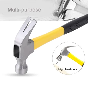 

Round Head Claw Hammer for Woodworking Electronic Tool Mini High Carbon Steel Hammer QJS Shop