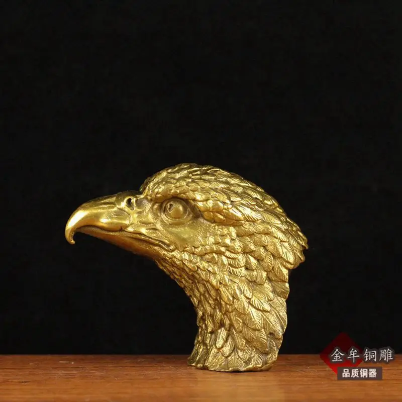 

Медные украшения с головой орла из чистой латуни, поделки орла, офисные принадлежности, аксессуары для дома, украшение для стола