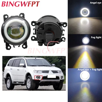 

2pcs NEW Car styling Angel Eyes front bumper LED fog Lights with len For Misubishi Pajero Montero Sport 2008-2014