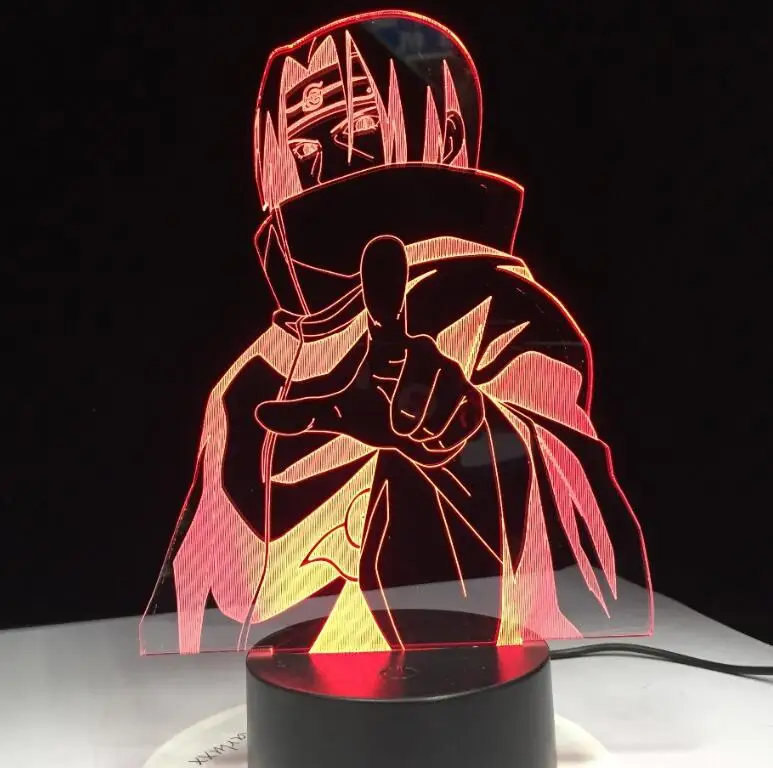 Японское аниме Манга Аниме «Наруто» для детей с героями мультфильмов Какаси из аниме «Как у героя мультфильма Саскэ Сакура светодиодный ночной Светильник дружбы комиксов Сенсор лампа Ночной светильник 3D лампа - Испускаемый цвет: Model 3