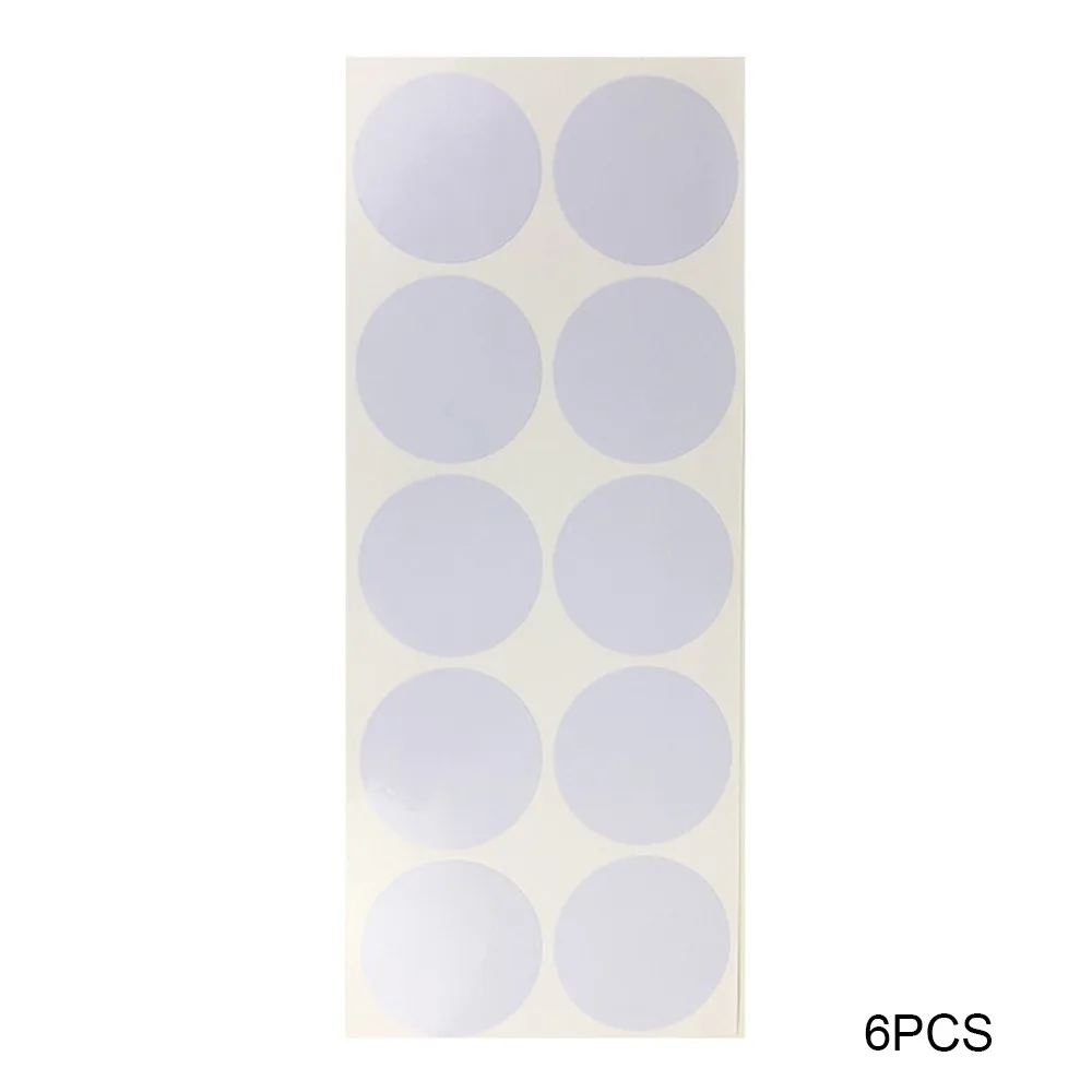 Environmently PVC Sticker White Sticker Bottle Sticker 5cm Round Whiteboard Practical Whiteboard Sticker 6 Sheet/set