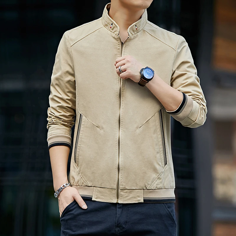 Cheap New 2019 Jacket Men Fashion Casual Loose Mens Jacket Sportswear Bomber Jacket Mens jackets men and Coats Plus Size M- 4XL