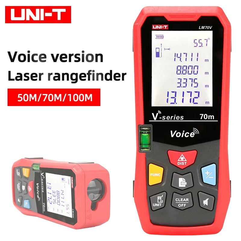Лазерный дальномер UNI-T LM50V/70V/100V 50 70 100m электронная линейка USB зарядка голосовое