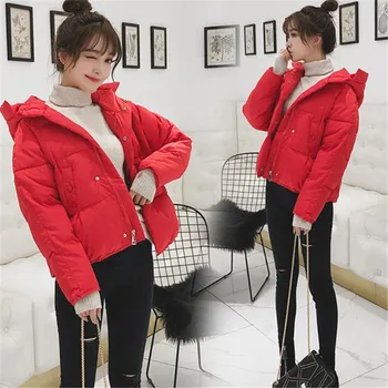 

Women Autumn Jacket Short Cotton Padded Coat Slim Cute Warm Outerwear Casaco Feminino Inverno Parka