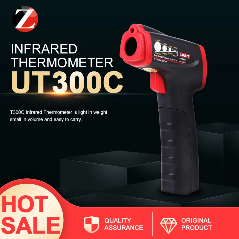 Температура измеритель UNI-T UT300C + 12:1 Бесконтактный коэффициент расстояния до