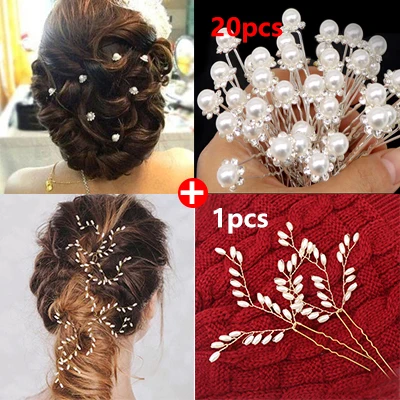 Fashion Crystal Pearl Wedding Hair Pins Flower Bridal Hairpins Bridesmaid Hair Clips Hair Accessories Barrettes Hairwear Jewelry bride hair clip Hair Accessories