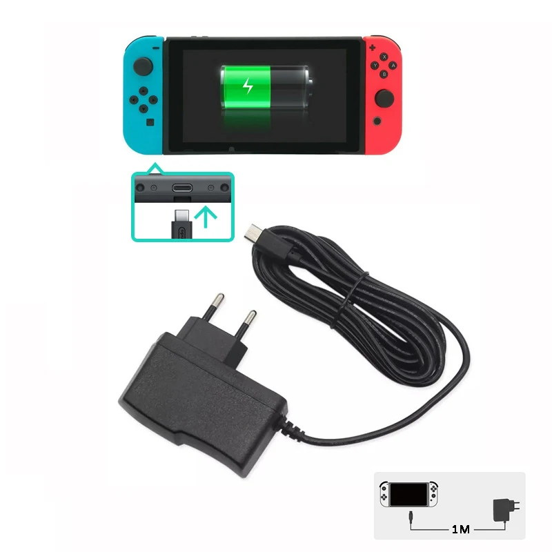 5V Charger Type-C for Nintendo NS Game Console Charger Wall AC Adapter Charging Power Supply Home Travel Use