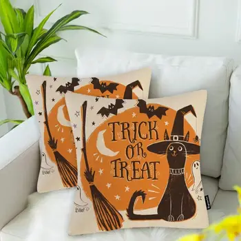 

45x45cm Halloween Pillows Cover Decor Halloween Pillow Cases Polyester Sofa Pumpkin ghosts Cushion Cover Home Decor