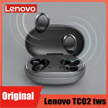 

Lenovo TC02 TWS Wireless Bluetooth Earphones IPX5 Sports Music HiFi Sound Bluetooth 5.0 Earbuds with Mic for IOS Android Phone