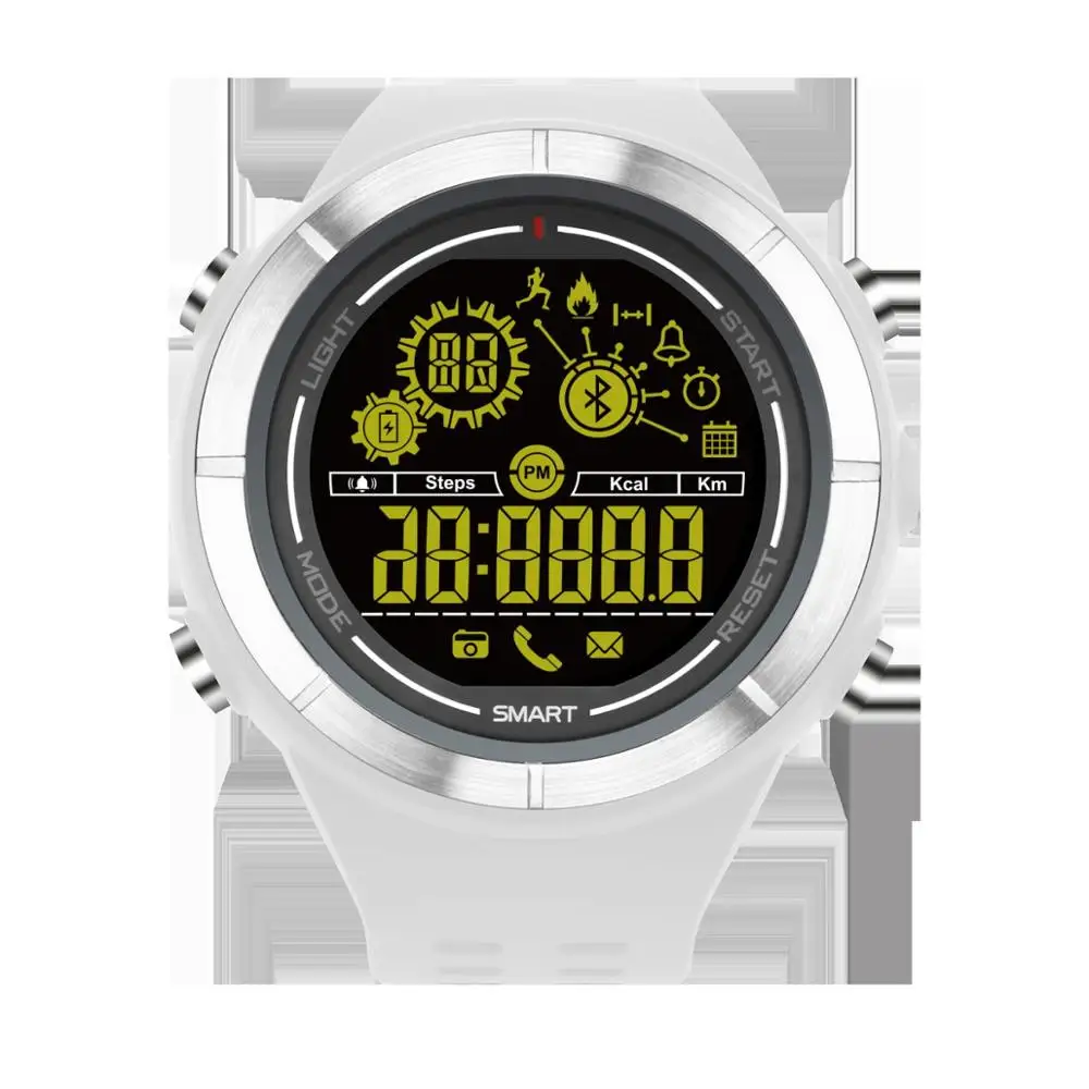 XIYAN EX32 Bluetooth 4.0 Smart Watch Waterpoof Sport Wristwatch Call SMS Alert Stopwatch Activity Tracker for IOS Android - Цвет: Белый