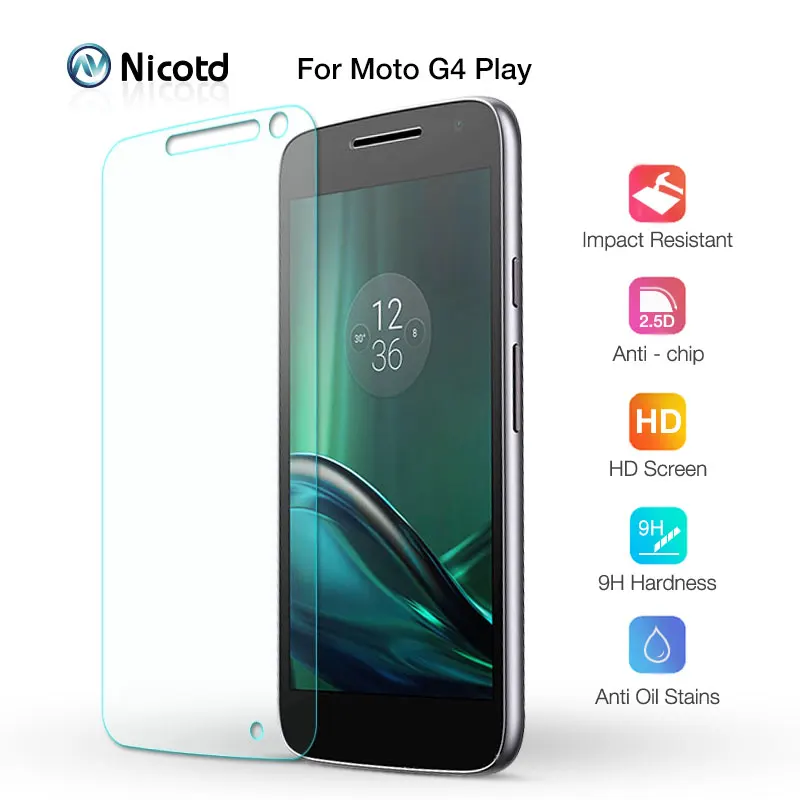 9H Tempered Glass On The For Motorola Moto G4 Play Scratch-Proof Screen Protector Protective Film | Мобильные телефоны и