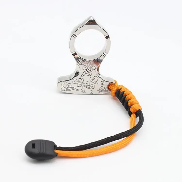 Multifunction Window breaker Ring Self-defense tool Finger tiger Opener Outdoor survive paracord keychain