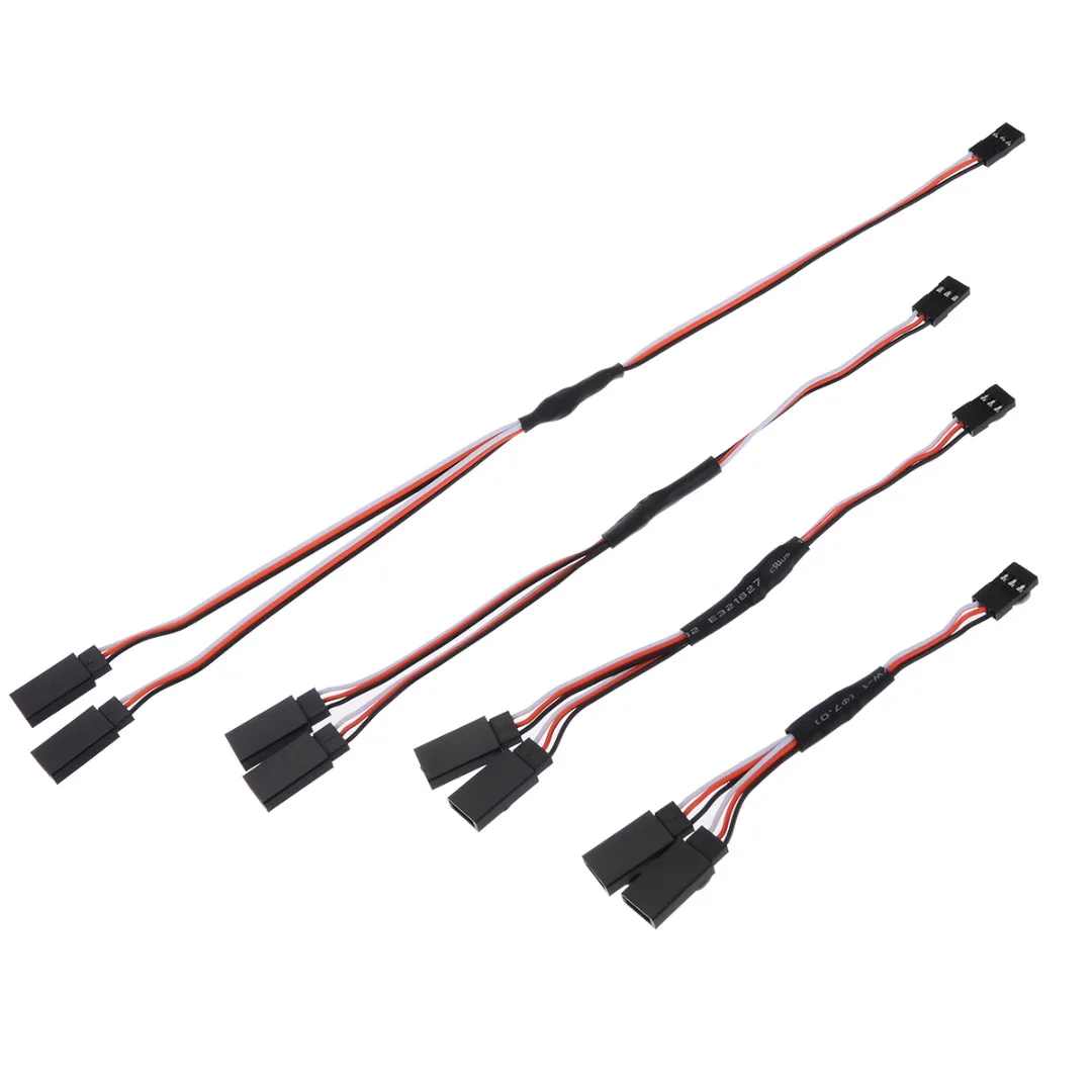 6Pcs 100-300mm Servo Extension Cord Wire Cable RC Car Helicopter Servo Receiver Y Extension Cord Wire Lead