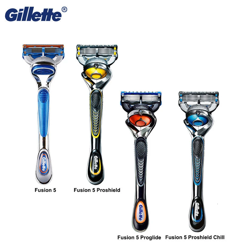Men Shaving Razor Gillette Fusion 5 Proglide Proshield Chill Razor Holder 5 layers Replaceable Razor Blades For Male Face Care