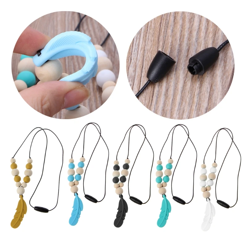 Baby Infant Silicone Jewelry Teething Necklace Baby Nursing Chewing