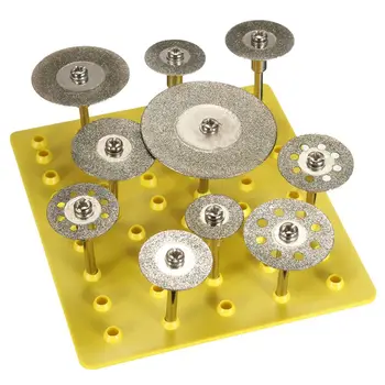 

Promotion! 10 Pcs Set Diamond Cut Off Saw Wheel Discs Blades Rotary Tool Set with Shank