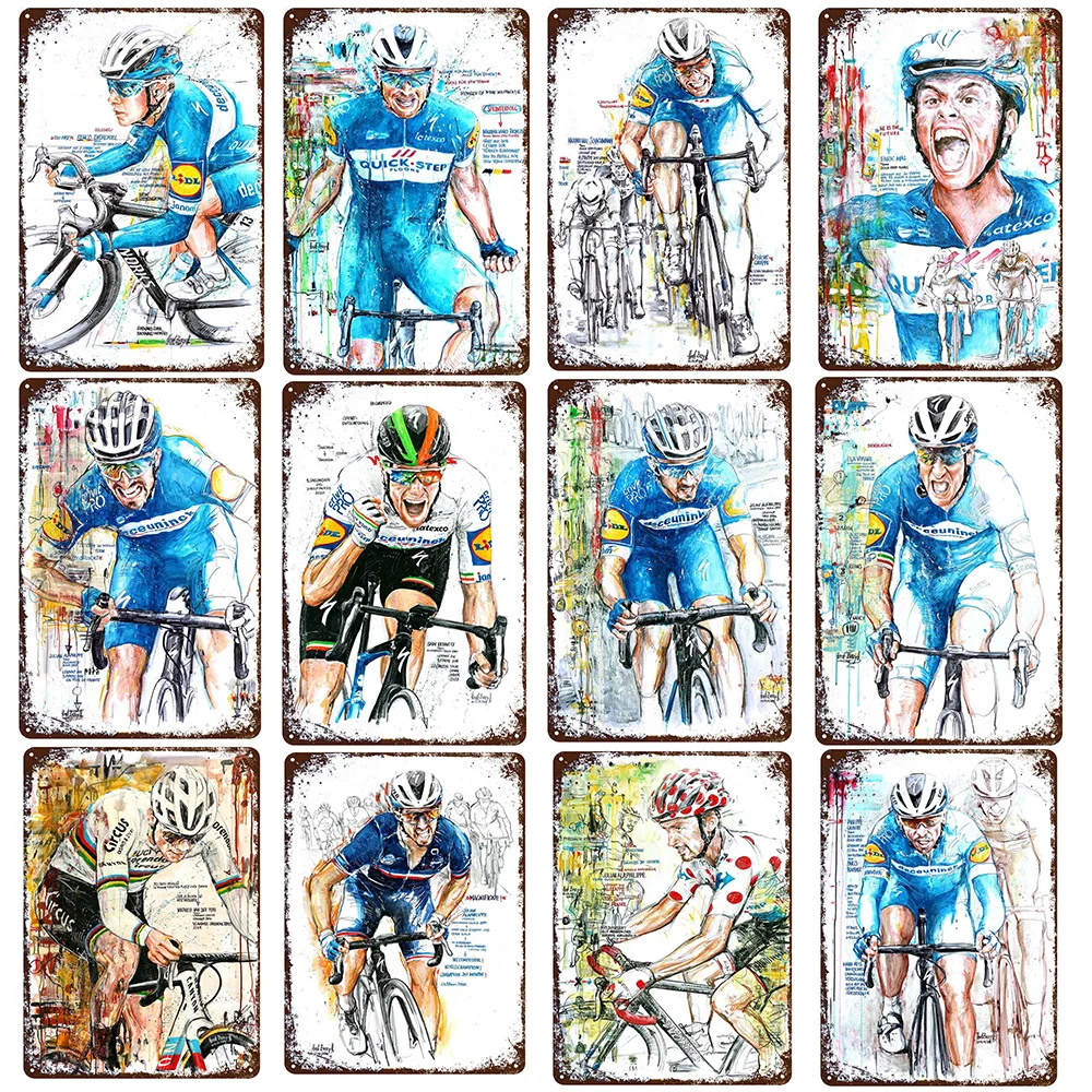 

Металлическая жестяная вывеска в стиле ретро, быстрое катание на велосипеде, поездки, французская металлическая пластина, жестяные знаки, Настенная декоративная тарелка для дома, гаража