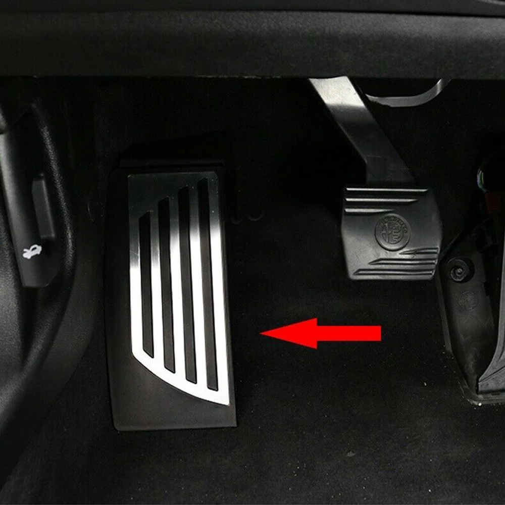 Авто Подножка педаль левый руль матовая нержавеющая сталь+ TPE Резина в черном аксессуарах