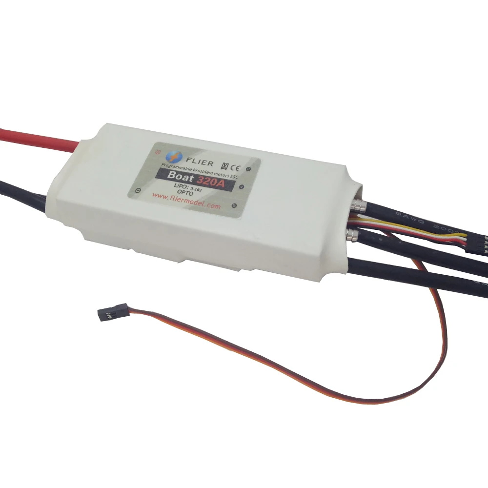 

FLIER 320A 12S/16S/22S ESC brushless speed controller with USB program cable for boats