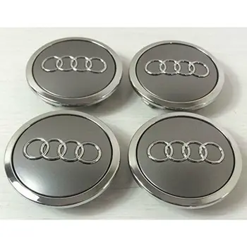 

Juego de 4 chapas centrales para ruedas de aleación Audi en color gris