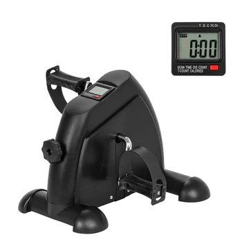 

Black Mini Portable Exercise Bike Home Hand Foot Trainer With Display Durable Convenient Indoor Fitness Slimming Equipment