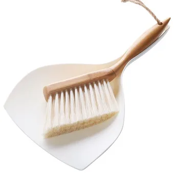 

Bamboo Handle Mini Brooms Shovel Set Household Plastic Cleaning Brush Small Broom Dust Shovel Household Cleaning Hand Brush