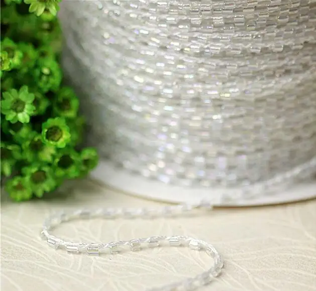 1M-Transparent-Lace-Crystal-Beads-Sequin-Fabric-Beaded-Trim-Ribbon-DIY-Sewing-Applique-Collar-Cord-Wedding